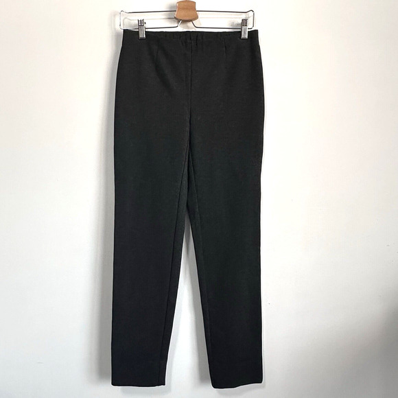 J Jill Ponte Slim Leg Charcoal Gray Pull On Pants XS Stretch Work Thick NEW - Picture 1 of 9